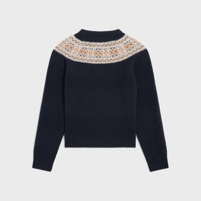 Maglione girocollo in lana Fair Isle Triomphe