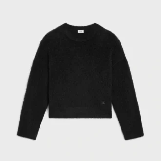 Maglione girocollo in mohair spazzolato Maglione girocollo in mohair spazzolato