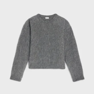 Maglione girocollo in mohair spazzolato Maglione girocollo in mohair spazzolato