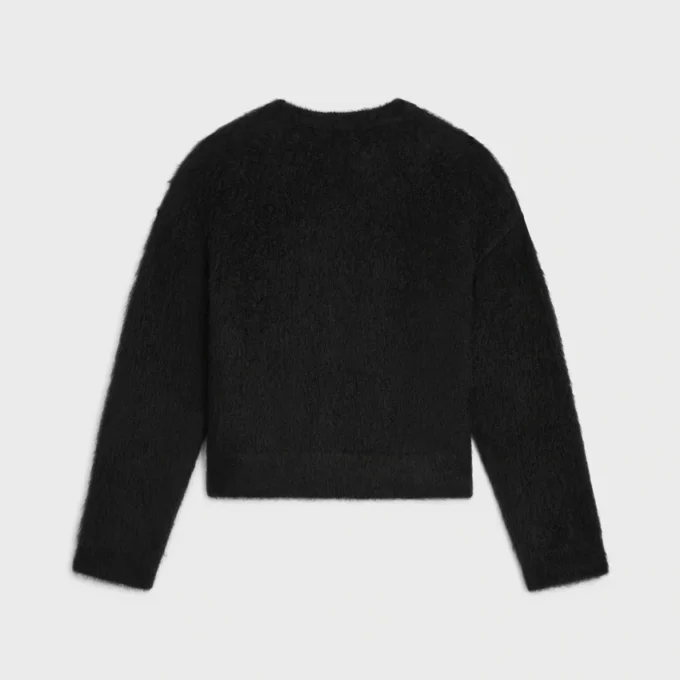 Maglione girocollo in mohair spazzolato Maglione girocollo in mohair spazzolato