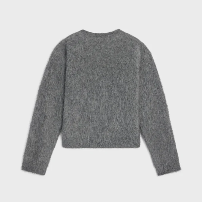 Maglione girocollo in mohair spazzolato Maglione girocollo in mohair spazzolato