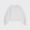 Maglione oversize a girocollo in felpa di cotone Maglione oversize a girocollo in felpa di cotone
