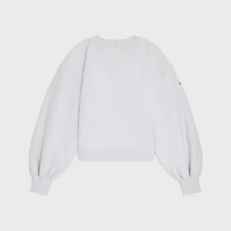 Maglione oversize a girocollo in felpa di cotone