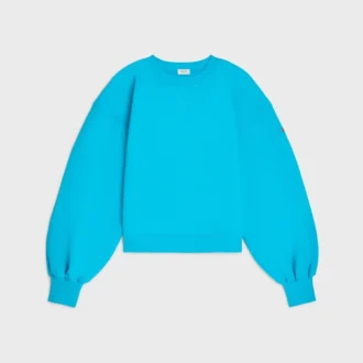 Maglione oversize a girocollo in felpa di cotone