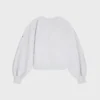Maglione oversize a girocollo in felpa di cotone Maglione oversize a girocollo in felpa di cotone