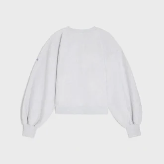 Maglione oversize a girocollo in felpa di cotone