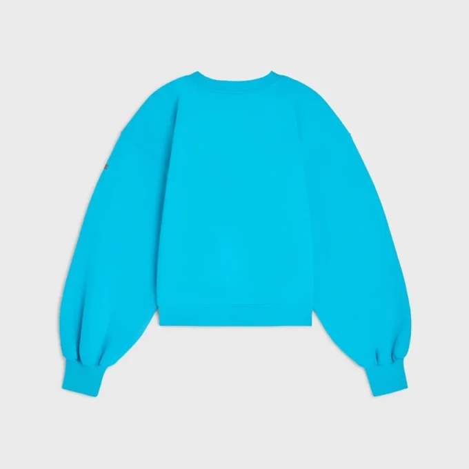 Maglione oversize a girocollo in felpa di cotone Maglione oversize a girocollo in felpa di cotone