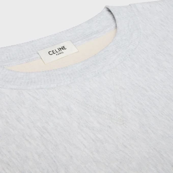 Maglione oversize a girocollo in felpa di cotone Maglione oversize a girocollo in felpa di cotone