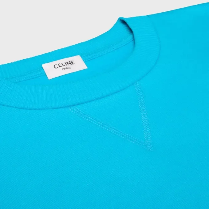 Maglione oversize a girocollo in felpa di cotone Maglione oversize a girocollo in felpa di cotone