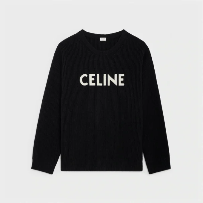 Maglione oversize CELINE in lana a coste