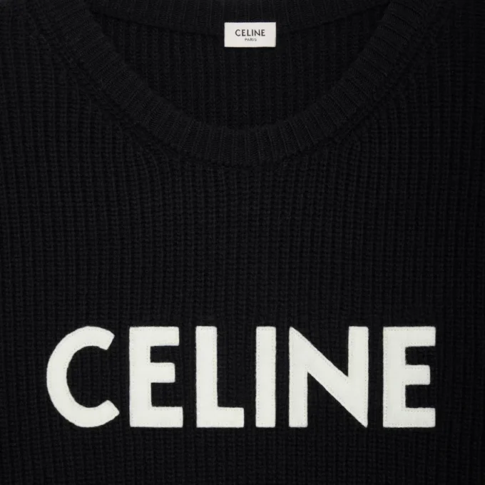 Maglione oversize CELINE in lana a coste