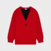 Maglione oversize con scollo a V in cashmere Maglione oversize con scollo a V in cashmere