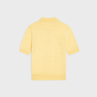 Maglione polo a maniche corte in cotone pregiato
