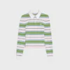 Maglione polo in cotone a righe