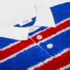 Maglione polo in cotone spazzolato a righe Maglione polo in cotone spazzolato a righe