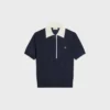 Maglione polo in fine cashmere e seta Maglione polo in fine cashmere e seta