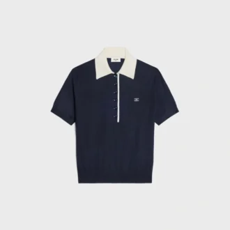 Maglione polo in fine cashmere e seta