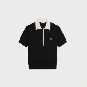 Maglione polo in fine cashmere e seta Maglione polo in fine cashmere e seta