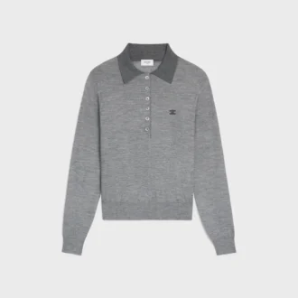 Maglione polo in fine cashmere e seta