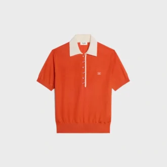 Maglione polo in fine cashmere e seta