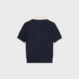 Maglione polo in fine cashmere e seta
