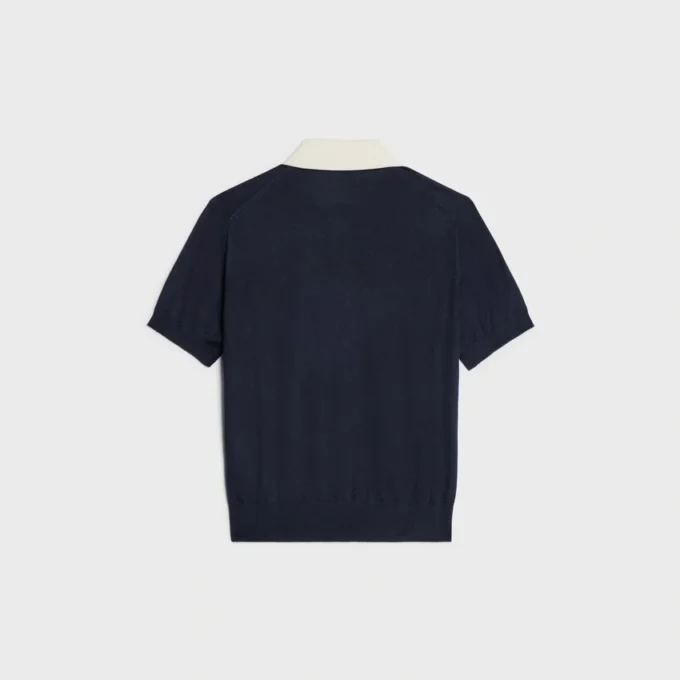 Maglione polo in fine cashmere e seta Maglione polo in fine cashmere e seta