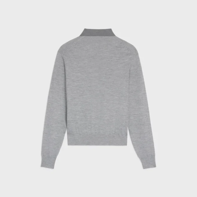 Maglione polo in fine cashmere e seta Maglione polo in fine cashmere e seta