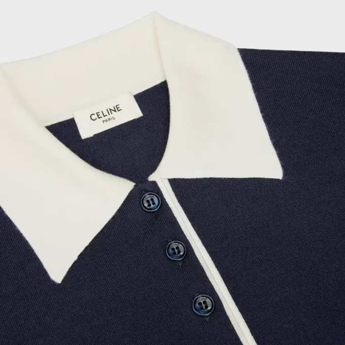 Maglione polo in fine cashmere e seta Maglione polo in fine cashmere e seta