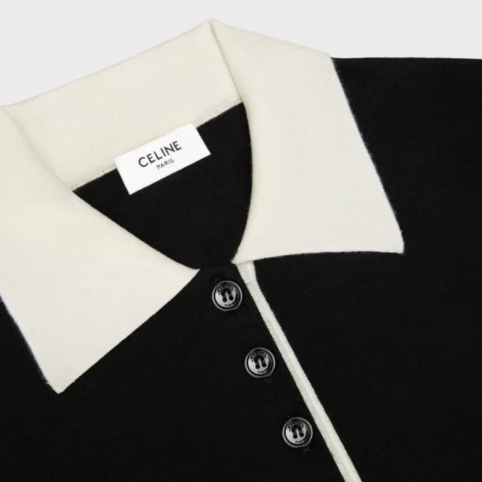 Maglione polo in fine cashmere e seta Maglione polo in fine cashmere e seta
