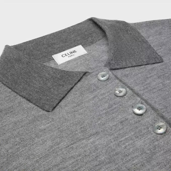Maglione polo in fine cashmere e seta Maglione polo in fine cashmere e seta