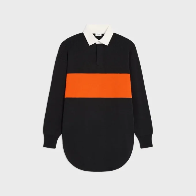 Maglione polo oversize in lana Maglione polo oversize in lana