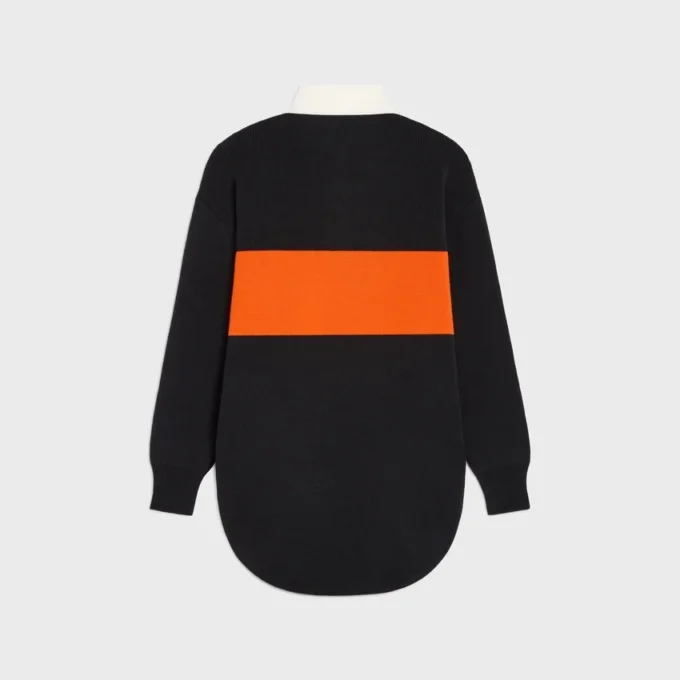 Maglione polo oversize in lana Maglione polo oversize in lana
