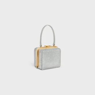 Minaudière CELINE Lana in pelle di vitello scamosciata con strass Minaudière CELINE Lana in pelle di vitello scamosciata con strass