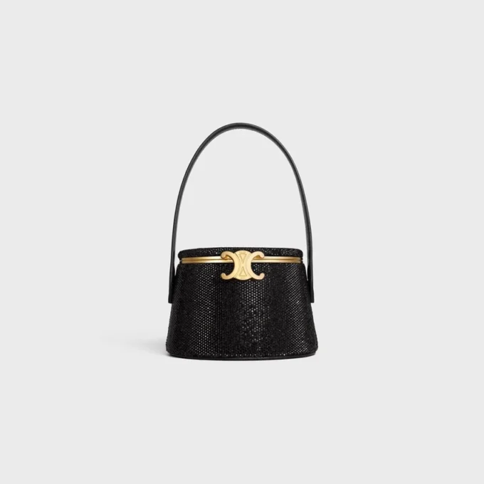 Minaudière CELINE Nina in pelle di vitello scamosciata con strass Minaudière CELINE Nina in pelle di vitello scamosciata con strass