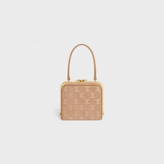 Minaudière Lana di CELINE in pelle di vitello scamosciata con strass Triomphe