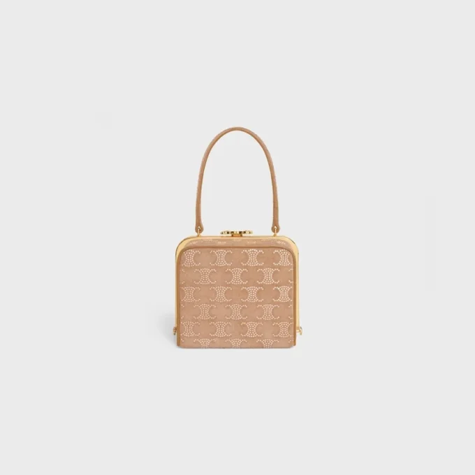 Minaudière Lana di CELINE in pelle di vitello scamosciata con strass Triomphe Minaudière Lana di CELINE in pelle di vitello scamosciata con strass Triomphe