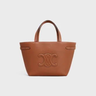 Mini Cabas Anais Cuir Triomphe in pelle di vitello martellata