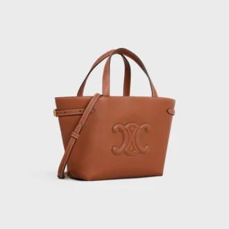 Mini Cabas Anais Cuir Triomphe in pelle di vitello martellata