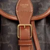 Mini zaino Folco in Triomphe Canvas e pelle di vitello