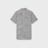 Miniabito a tunica in cotone a righe Hickory Miniabito a tunica in cotone a righe Hickory