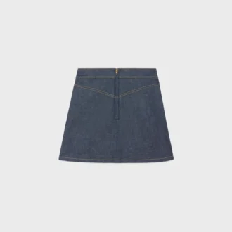 Minigonna a trapezio in denim Raw Wash Minigonna a trapezio in denim Raw Wash