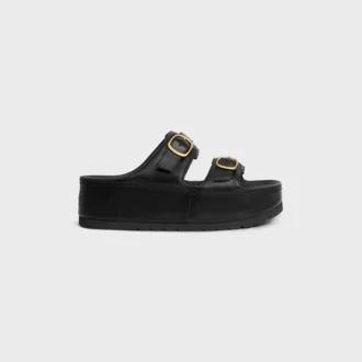 Mule con zeppa CELINE Polly in pelle di vitello