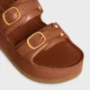 Mule con zeppa CELINE Polly in pelle di vitello Mule con zeppa CELINE Polly in pelle di vitello