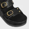 Mule con zeppa CELINE Polly in pelle di vitello Mule con zeppa CELINE Polly in pelle di vitello