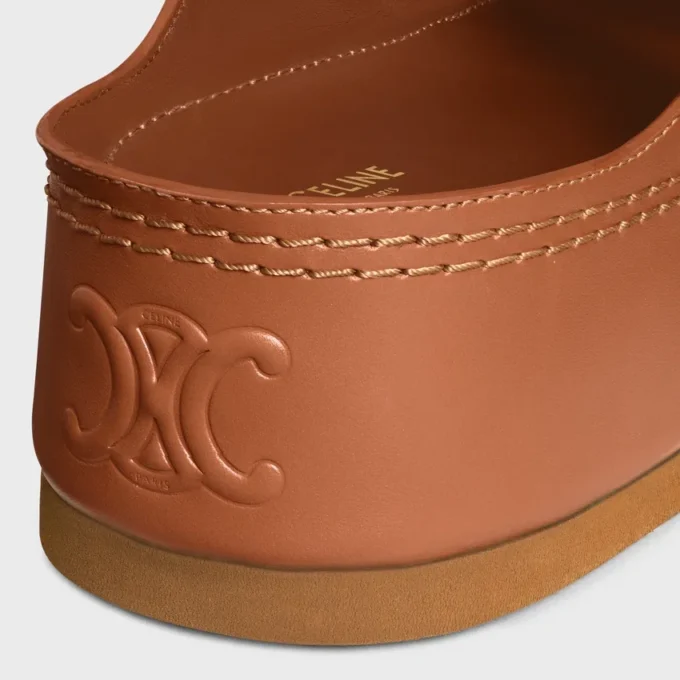 Mule con zeppa CELINE Polly in pelle di vitello Mule con zeppa CELINE Polly in pelle di vitello