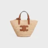 Nano Supple CELINE Classic Panier in rafia e pelle di vitello Nano Supple CELINE Classic Panier in rafia e pelle di vitello