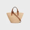 Nano Supple CELINE Classic Panier in rafia e pelle di vitello Nano Supple CELINE Classic Panier in rafia e pelle di vitello