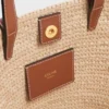 Nano Supple CELINE Classic Panier in rafia e pelle di vitello Nano Supple CELINE Classic Panier in rafia e pelle di vitello