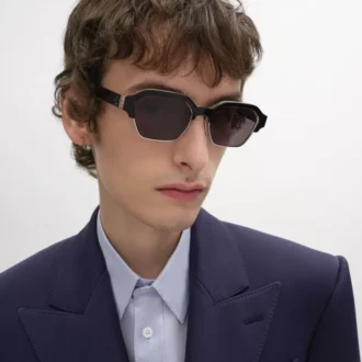 Occhiali da sole Black Frame 63 in acetato e metallo