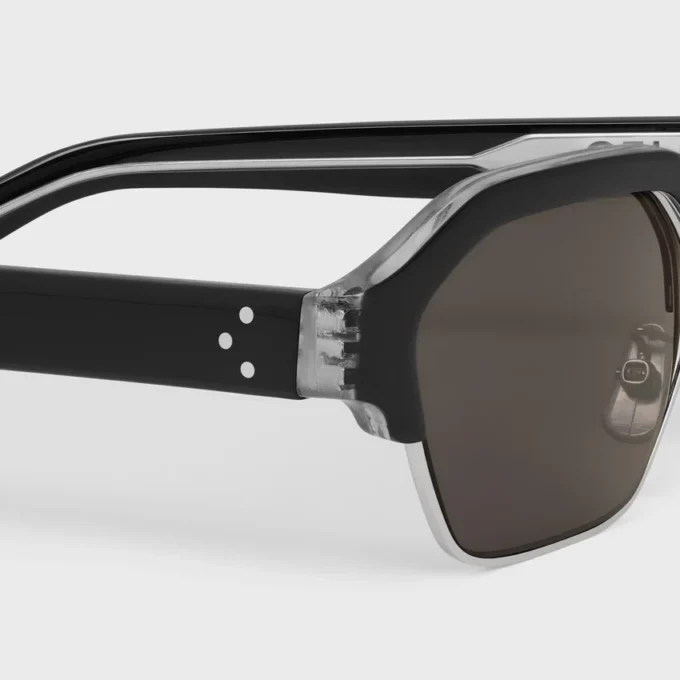 Occhiali da sole Black Frame 63 in acetato e metallo Occhiali da sole Black Frame 63 in acetato e metallo